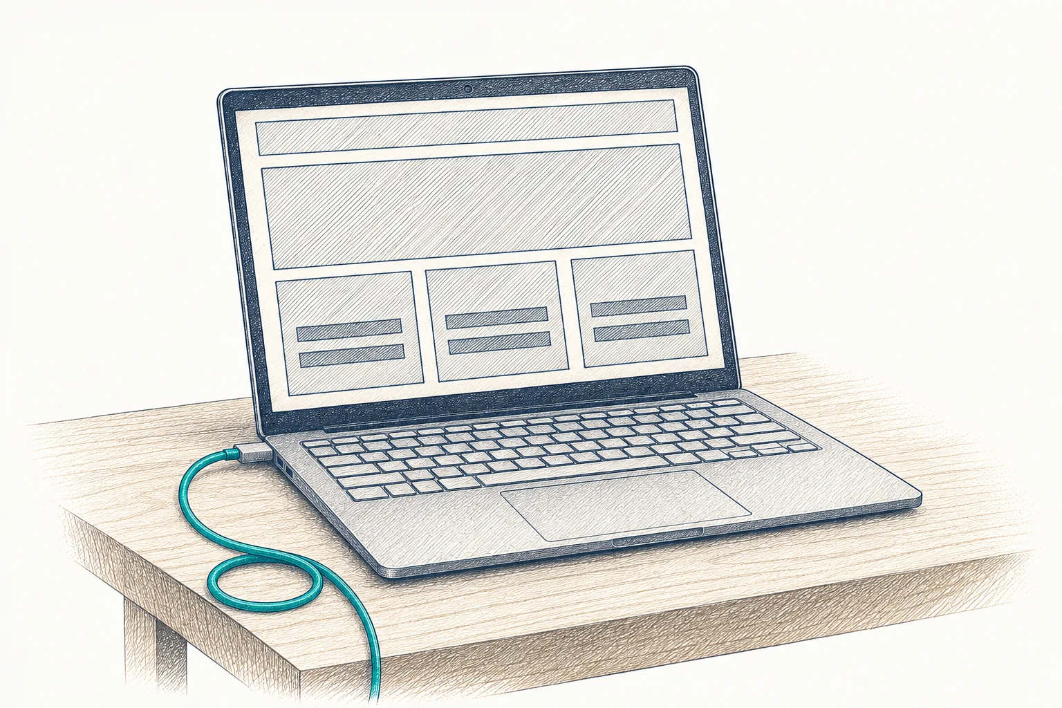 The Smart Arrow catalogue open on a laptop, product rows in view