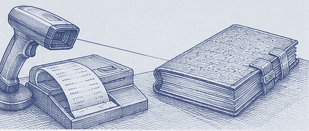 Distribution and retail floor, technical line drawing